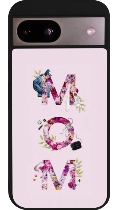Google Pixel 8a Case Hülle - Silikon schwarz Mom 2024 girly mom