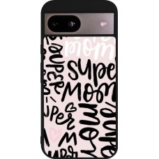 Google Pixel 8a Case Hülle - Silikon schwarz Mom 2024 Super mom