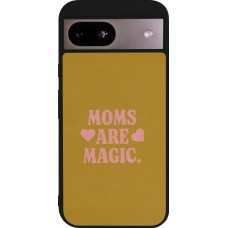 Coque Google Pixel 8a - Silicone rigide noir Mom 2026 Are Magic