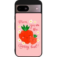 Coque Google Pixel 8a - Silicone rigide noir Mom 2026 Berry best