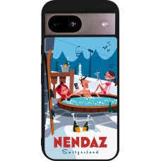 Coque Google Pixel 8a - Silicone rigide noir Nendaz Mountain Jacuzzi