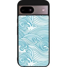 Google Pixel 8a Case Hülle - Silikon schwarz Ocean Waves