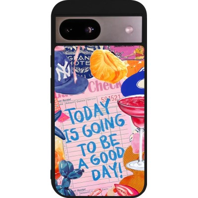 Google Pixel 8a Case Hülle - Silikon schwarz Preppy Today is Going to be a good day