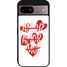 Coque Google Pixel 8a - Silicone rigide noir Saint Valentines Day 26 Amor
