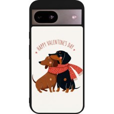 Coque Google Pixel 8a - Silicone rigide noir Saint Valentines Day 26 Happy Valentine