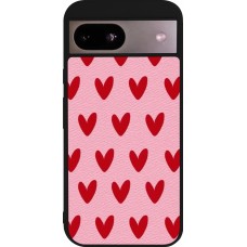 Coque Google Pixel 8a - Silicone rigide noir Saint Valentines Day 26 Pattern heart