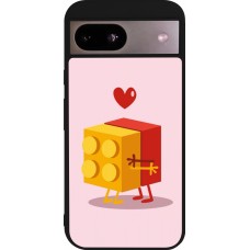 Coque Google Pixel 8a - Silicone rigide noir Saint Valentines Day 26 Puzzle