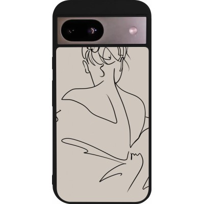 Google Pixel 8a Case Hülle - Silikon schwarz Salnikova 05