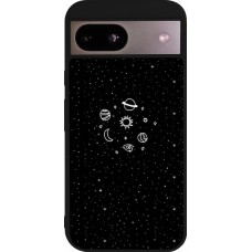 Google Pixel 8a Case Hülle - Silikon schwarz Space Doodle