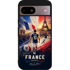 Coque Google Pixel 8a - Silicone rigide noir Football France splash 2026