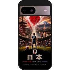 Coque Google Pixel 8a - Silicone rigide noir Football Japon splash 2026