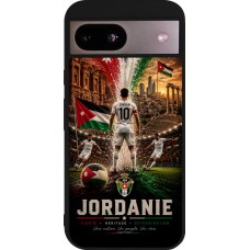 Coque Google Pixel 8a - Silicone rigide noir Football Jordanie splash 2026