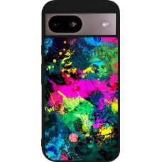 Google Pixel 8a Case Hülle - Silikon schwarz Splash paint