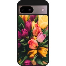 Coque Google Pixel 8a - Silicone rigide noir Bouquet of tulips 2026