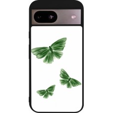 Coque Google Pixel 8a - Silicone rigide noir Butterflies 2026