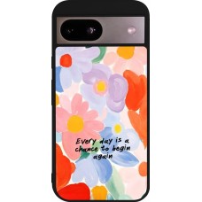 Coque Google Pixel 8a - Silicone rigide noir Every day is a chance 2026