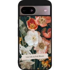 Coque Google Pixel 8a - Silicone rigide noir Full Bloom 2026