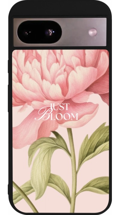 Coque Google Pixel 8a - Silicone rigide noir Just Bloom 2026