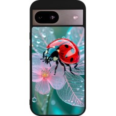 Coque Google Pixel 8a - Silicone rigide noir Ladybird in bloom 2026