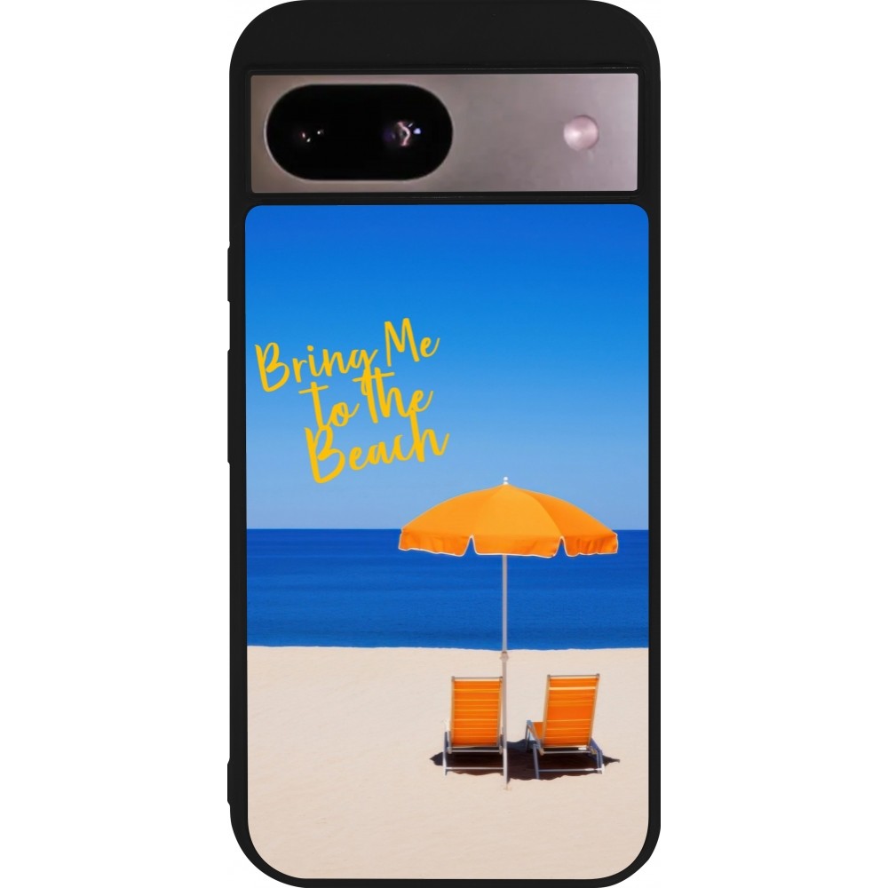 Coque Google Pixel 8a - Silicone rigide noir Summer 2025 Bring me to the beach