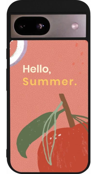 Coque Google Pixel 8a - Silicone rigide noir Summer 2025 Hello summer