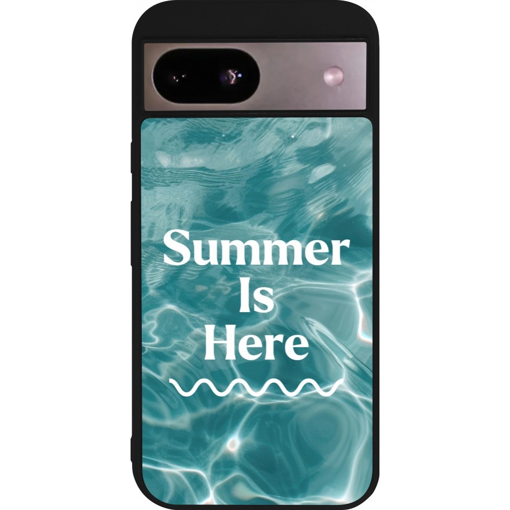 Coque Google Pixel 8a - Silicone rigide noir Summer 2025 Summer is here
