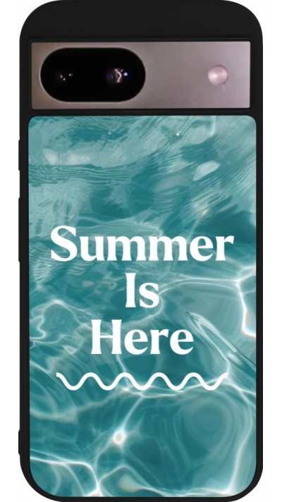 Coque Google Pixel 8a - Silicone rigide noir Summer 2025 Summer is here