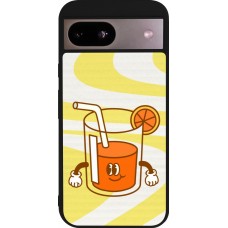 Coque Google Pixel 8a - Silicone rigide noir Summer drink 2026