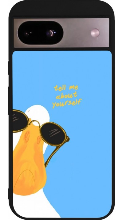 Coque Google Pixel 8a - Silicone rigide noir Tell me about yourself Summer 2026