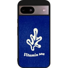 Coque Google Pixel 8a - Silicone rigide noir Vitamin sea Summer 2026