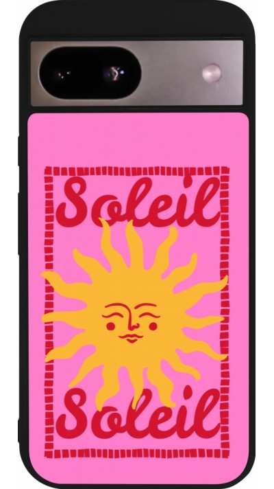 Coque Google Pixel 8a - Silicone rigide noir Sun sun 2026