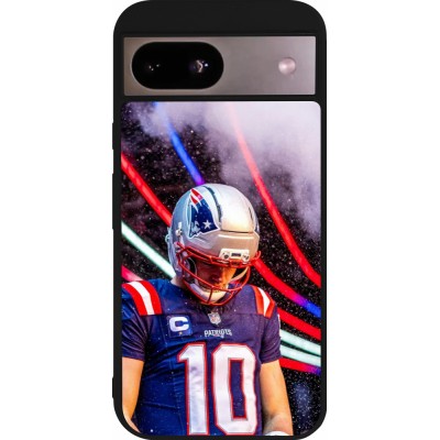 Coque Google Pixel 8a - Silicone rigide noir Super Bowl 26 Patriots 3