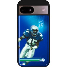 Coque Google Pixel 8a - Silicone rigide noir Super Bowl 26 Seattle 1