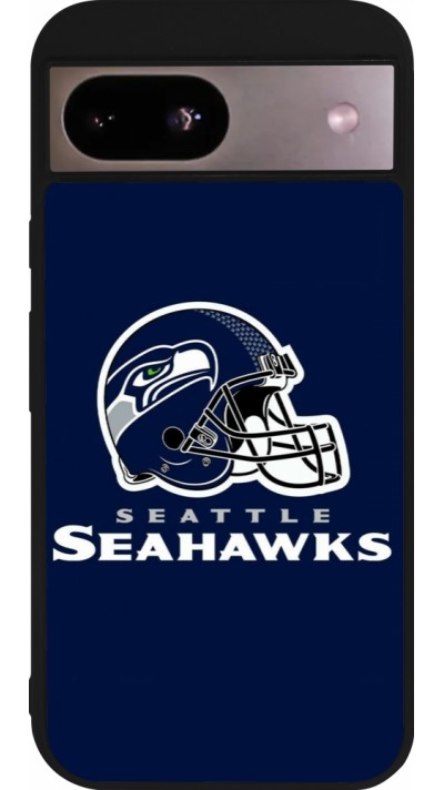 Coque Google Pixel 8a - Silicone rigide noir Super Bowl 26 Seattle 3