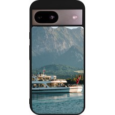 Coque Google Pixel 8a - Silicone rigide noir Fête Nationale Suisse Bateau Leman