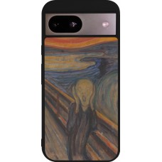 Coque Google Pixel 8a - Silicone rigide noir Tableau art - Le Cri - Edvard Munch
