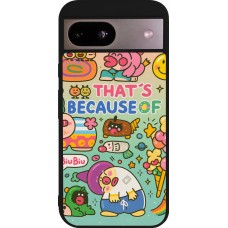Coque Google Pixel 8a - Silicone rigide noir Thats beacause of