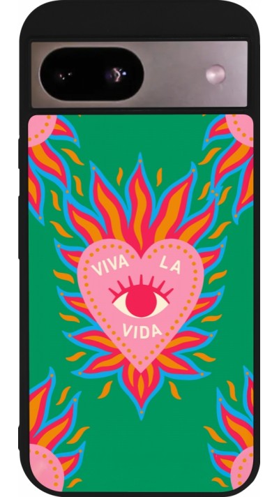 Coque Google Pixel 8a - Silicone rigide noir Viva la vida 2026