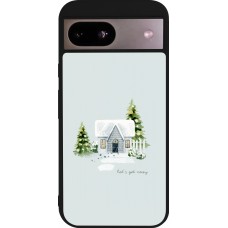 Coque Google Pixel 8a - Silicone rigide noir Winter 25 Cosy House