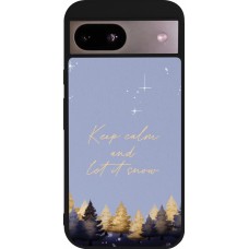 Coque Google Pixel 8a - Silicone rigide noir Winter 25 Winter illustration of trees