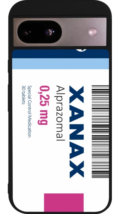 Coque Google Pixel 8a - Silicone rigide noir Xanax Alprazolam 2025