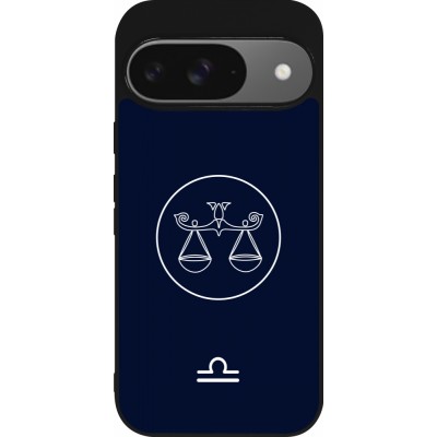 Coque Google Pixel 9 / Pixel 9 Pro - Silicone rigide noir Astrologie Balance