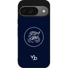 Google Pixel 9 / Pixel 9 Pro Case Hülle - Silikon schwarz Astrologie Steinbock
