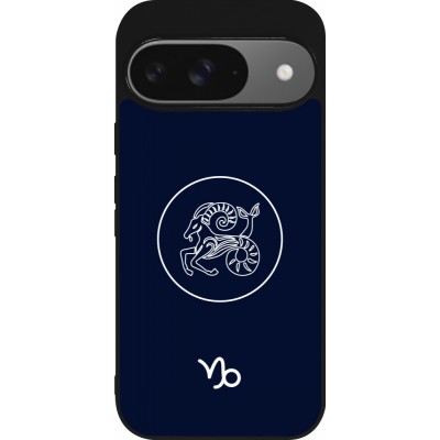 Google Pixel 9 / Pixel 9 Pro Case Hülle - Silikon schwarz Astrologie Steinbock