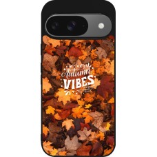 Coque Google Pixel 9 / Pixel 9 Pro - Silicone rigide noir Autumn 25 Autumn vibes
