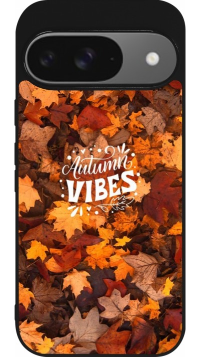 Coque Google Pixel 9 / Pixel 9 Pro - Silicone rigide noir Autumn 25 Autumn vibes
