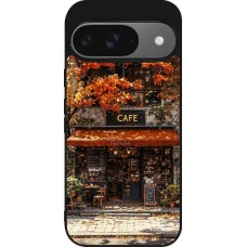 Coque Google Pixel 9 / Pixel 9 Pro - Silicone rigide noir Autumn 25 Coffee shop