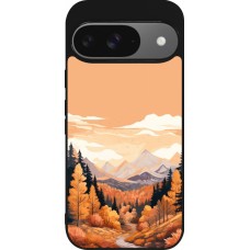 Coque Google Pixel 9 / Pixel 9 Pro - Silicone rigide noir Autumn 25 Mountains