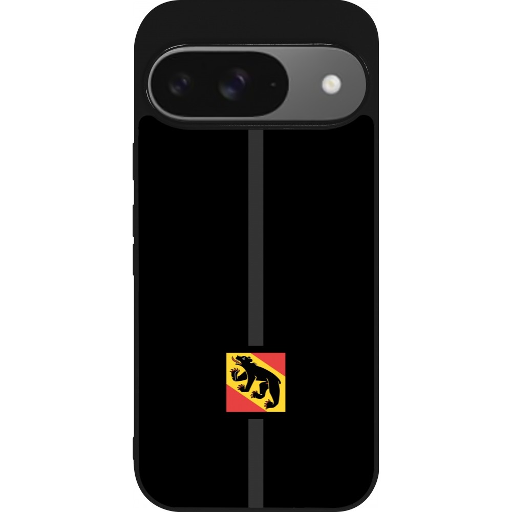 Google Pixel 9 / Pixel 9 Pro Case Hülle - Silikon schwarz Kanton BE schwarz