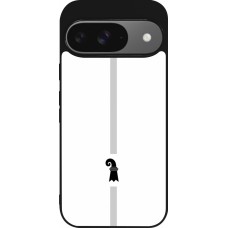 Google Pixel 9 / Pixel 9 Pro Case Hülle - Silikon schwarz Kanton BS weiss